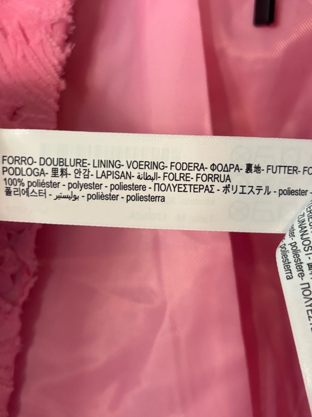 Massimo Dutti Studio NWOT Textured Bouclé Cropped Jacket Bubblegum Pink Medium - Picture 8 of 10